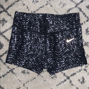 Nike spandex shorts with zipper, worn twice!